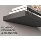 Hearth and Haven Ecco32" Floating Wall Shelf with Space-Saving Design in Gray (Set of 2), , large