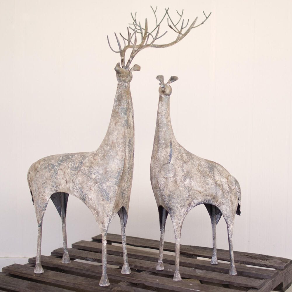 Kalalou Deer in Grey (Set of 2), , large