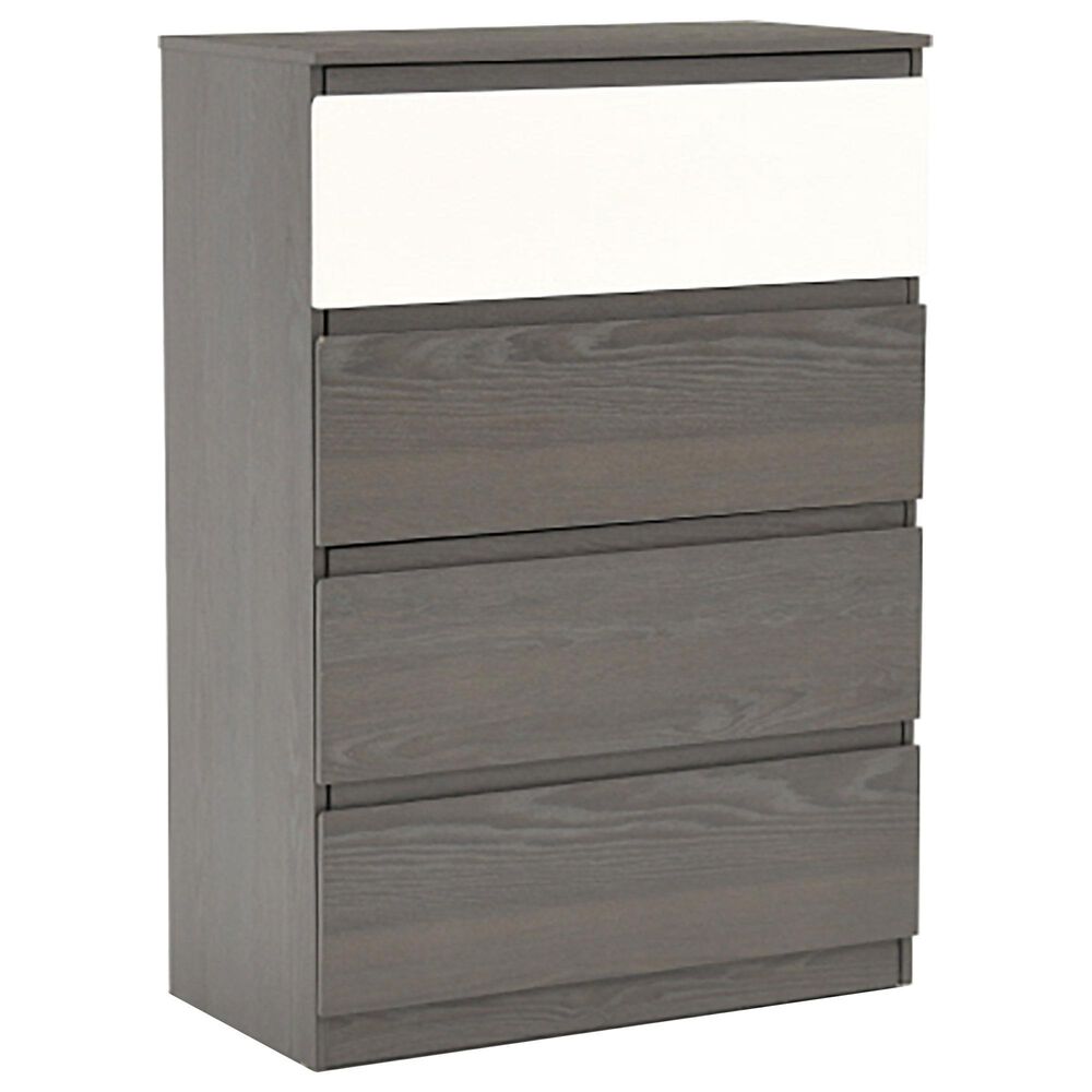 Sauder Hudson Court 4 Drawer Chest in Charcoal Ash, , large