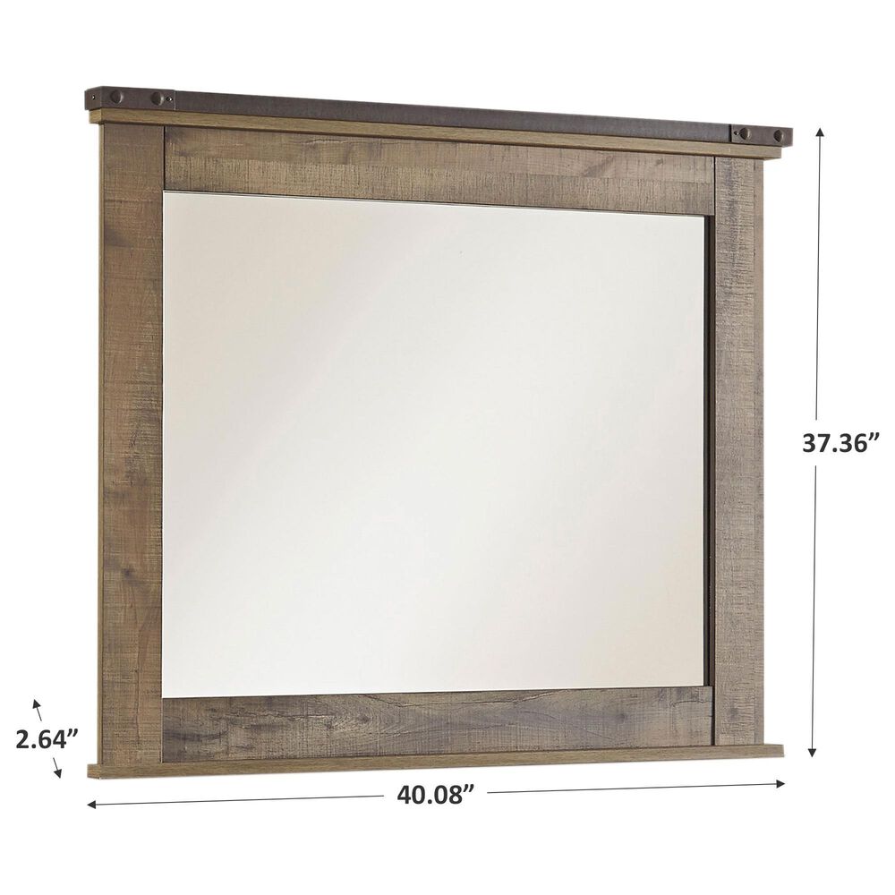 Ashley Trinell Rectangular Mirror in Brown, , large
