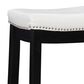 Linon Home Decor Claridge Counter Stool with White Cushion in Black, , large