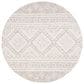 Safavieh Micro-Loop Southwestern 5" Round Beige and Ivory Area Rug, , large