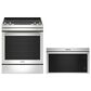 Maytag 2-Piece Kitchen Package with 30" Electric Range and 1.1 Cu. Ft. Over-the-Range Microwave in Fingerprint Resistant Stainless Steel, , large