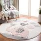 Safavieh Carousel CRK127P 3" Round Pink and Ivory Kids  Area Rug, , large