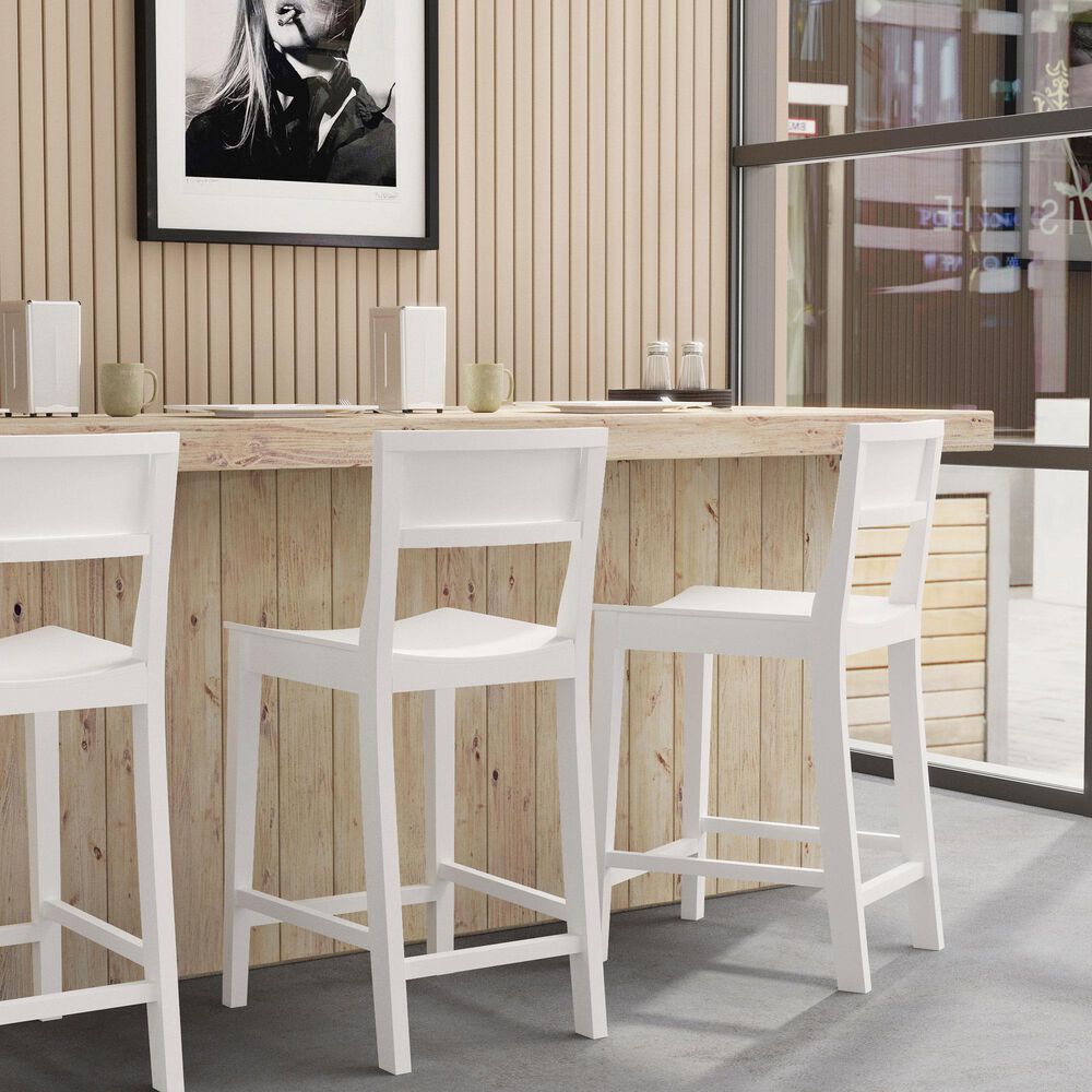 Linon Home Decor Devin Counter Stool in White (Set of 2), , large