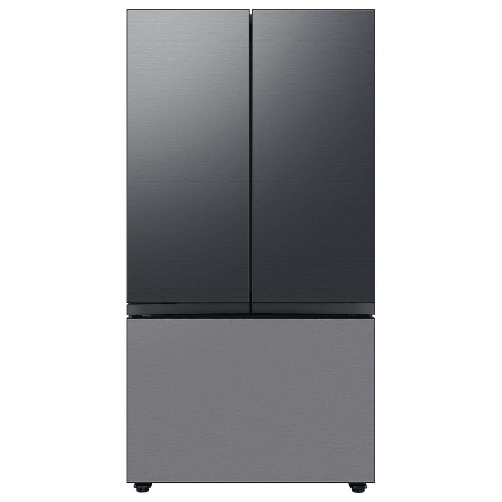 Samsung Bespoke Bespoke 3-Door French Door Refrigerator Top Panel in Matte Black Steel, , large