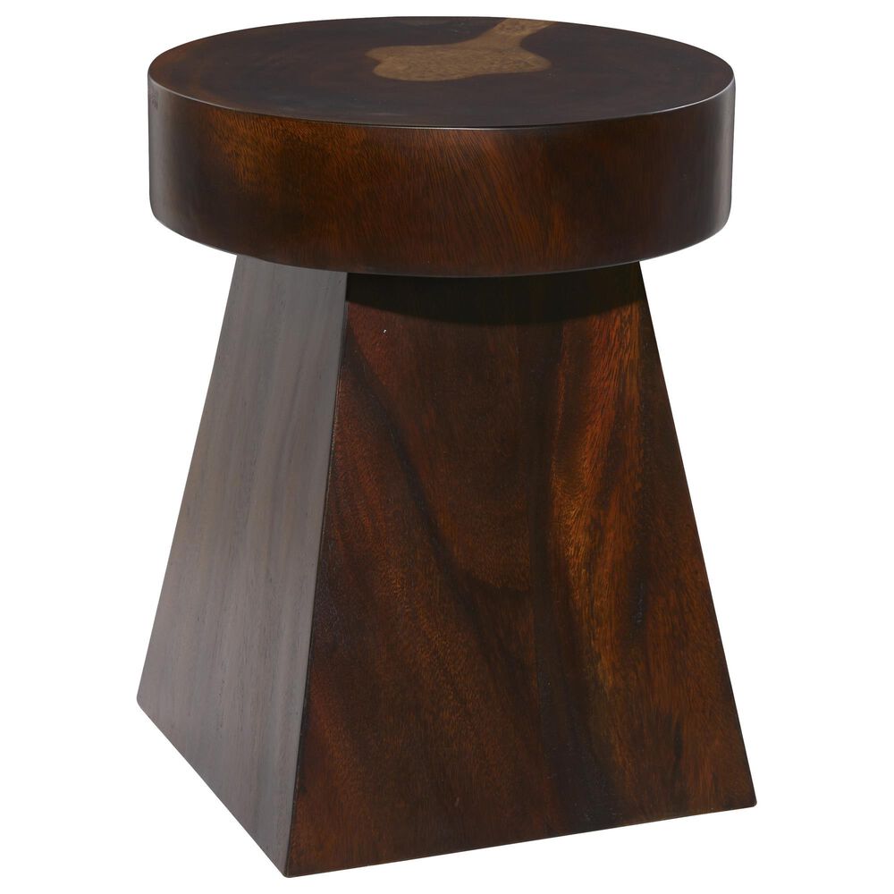 Maple and Jade Contemporary Wood Accent Table in Dark Brown, , large