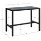 Linon Home Decor Holland 54" Outdoor Dining Table in Black, , large