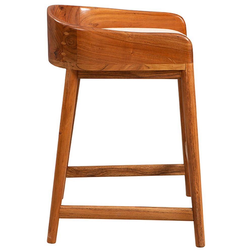 Timeless Designs Saddle Counter Stool in Honey Brown, , large