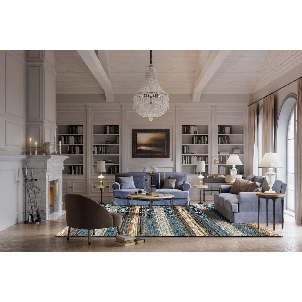 Radici USA Sondrio 6&#39; x 9&#39; Blue Area Rug, , large