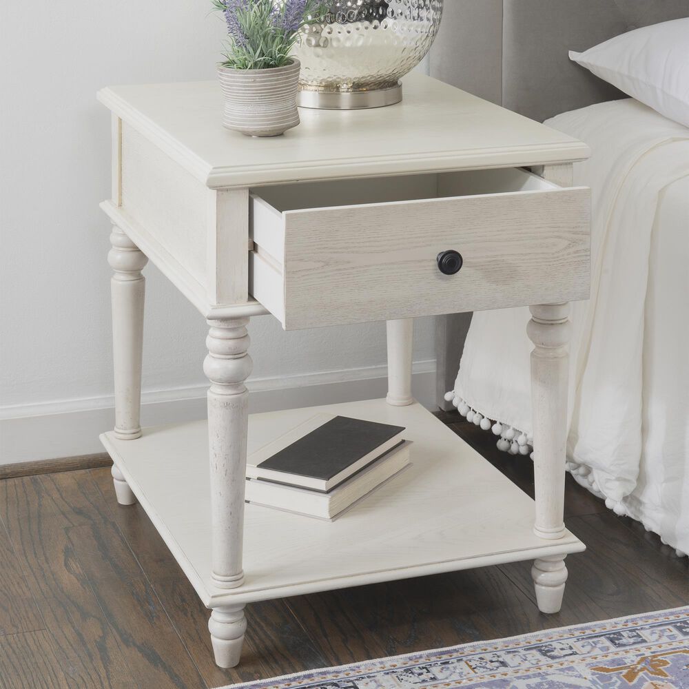 Linon Home Decor Mcghie Side Table in White, , large