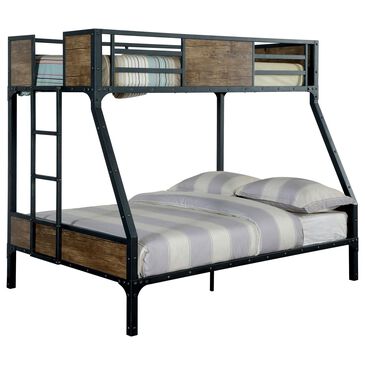 Furniture of America Whitlow Twin over Full Bunk Bed in Black, , large