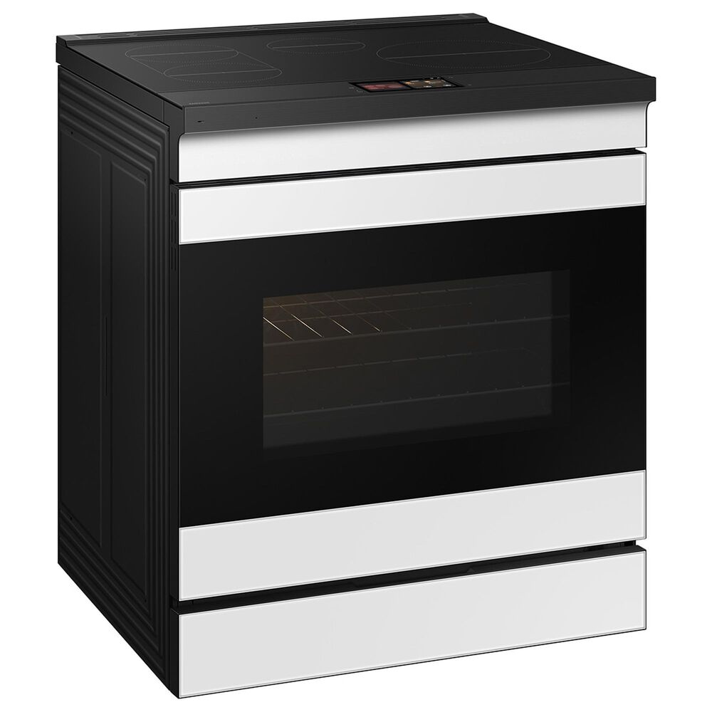 Samsung Bespoke 2-Piece Kitchen Package with 6.3 Cu. Ft. Slide-In Induction Range and 2.1 Cu. Ft. Over-the-Range Microwave in White, , large