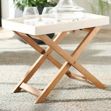 Safavieh Alten Patio Side Table in Natural/Beige, , large