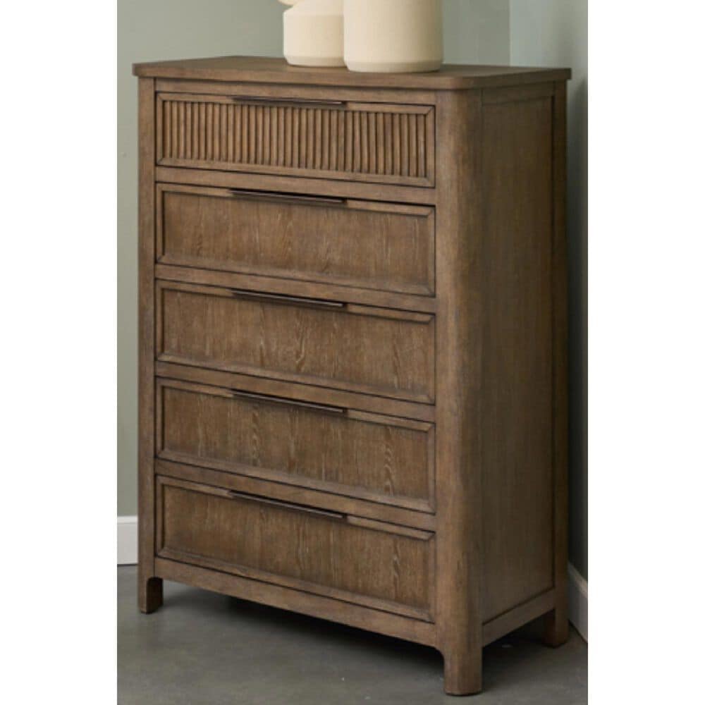 Riverside Furniture Jaxon 5-Drawer Chest in Casual Mink, , large