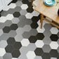 Emser Heksa Black 8" x 9" Porcelain Tile, , large