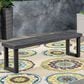 Hearth and Haven Patio Wood Dining Bench in Dark Grey, , large