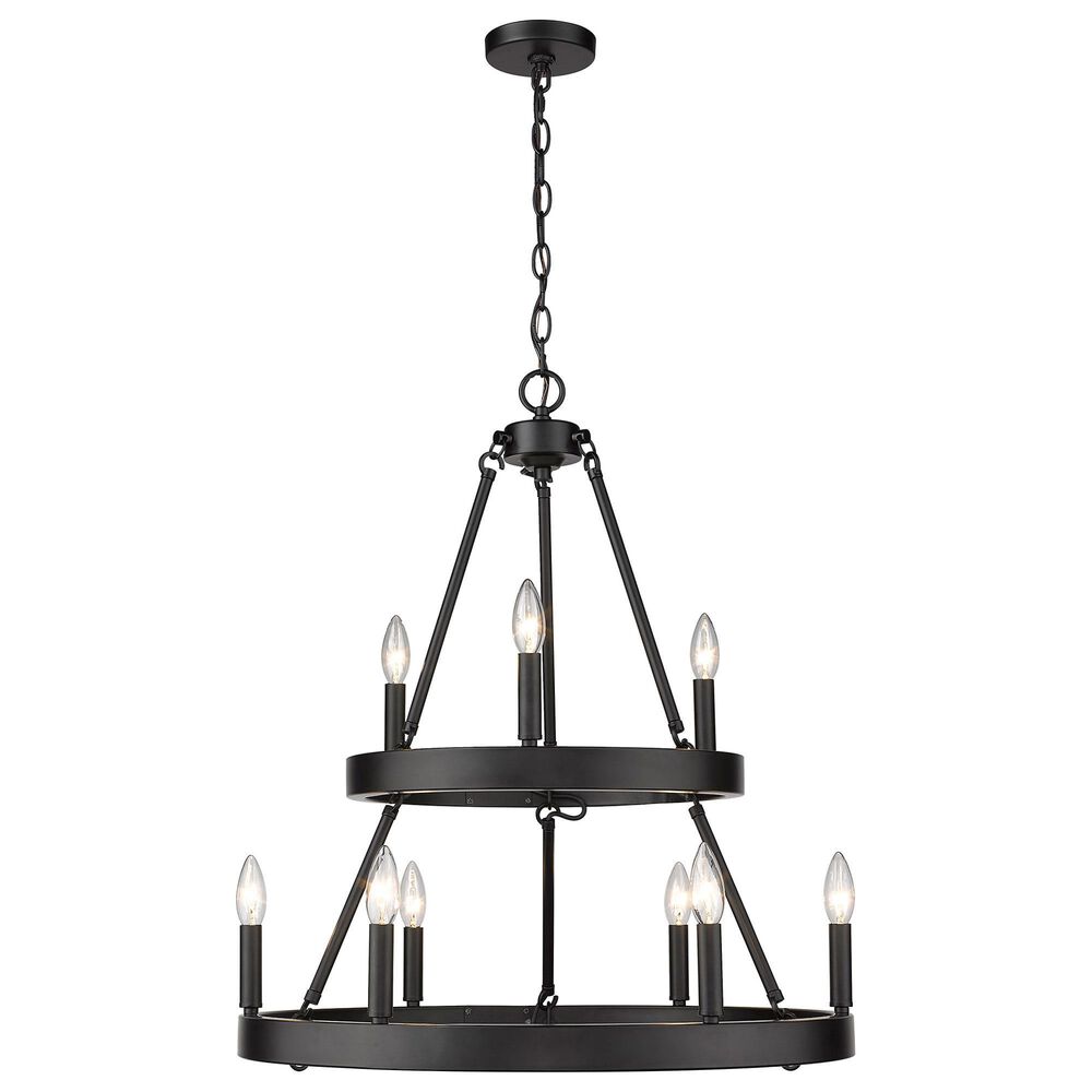 Golden Lighting Alastair 9-Light Chandelier in Matte Black, , large