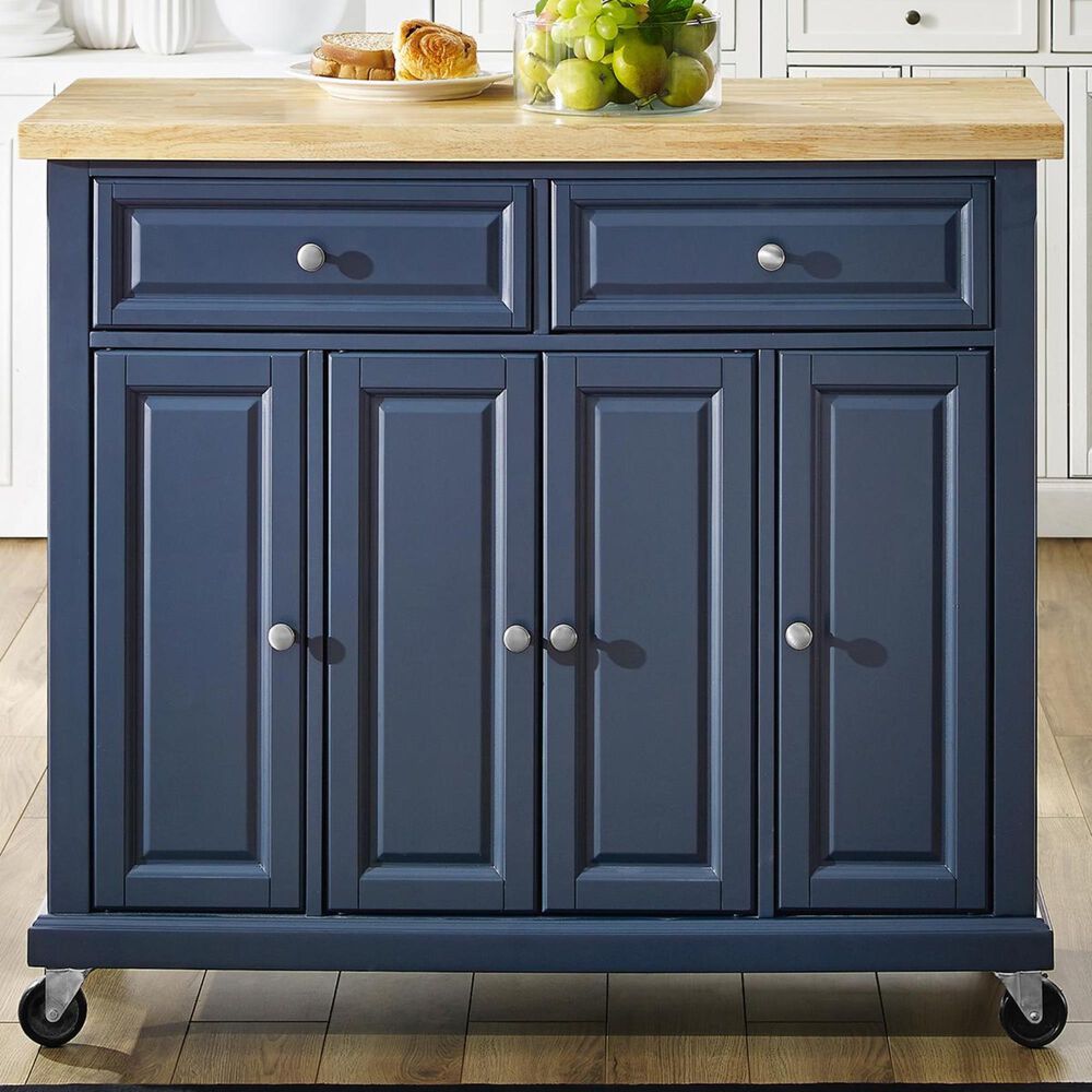 Crosley Furniture Madison Kitchen Cart in Navy, , large
