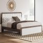 Ashley Kendanport King Platform Upholstered Bed in Brown and White, , large