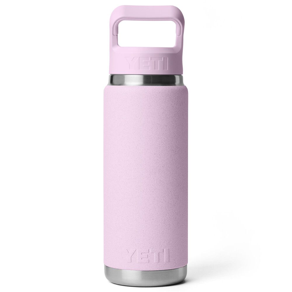 YETI Rambler 26 Oz Water Bottle with Color-Matched Straw Cap in Cherry Blossom, , large