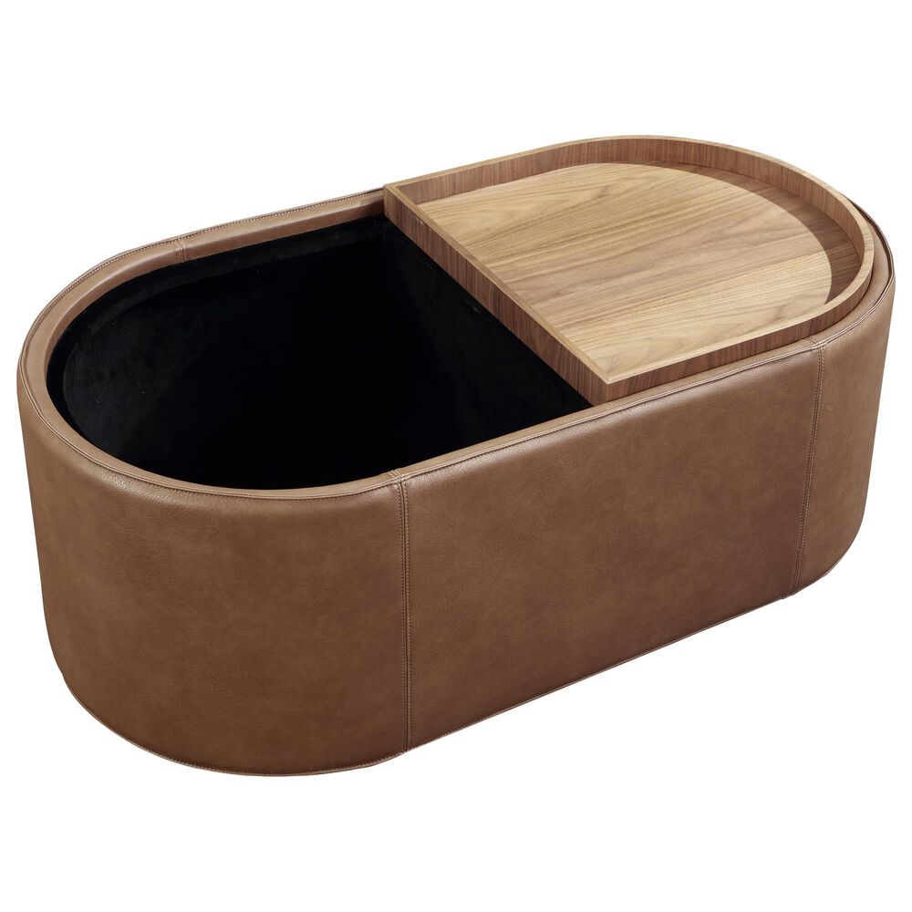 Urban Home Yeal Coffee Table in Medium Brown, , large