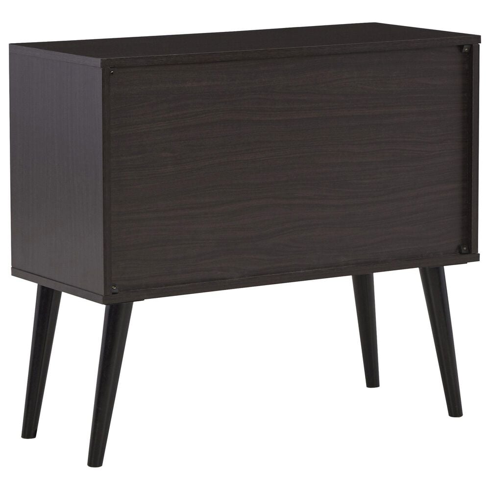 Ashley Orinfield Accent Cabinet in Dark Brown with Goldtone Door Pulls, , large