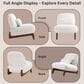 Morden Fort Cloud Boucle Armless Chair in White (Set of 2), , large