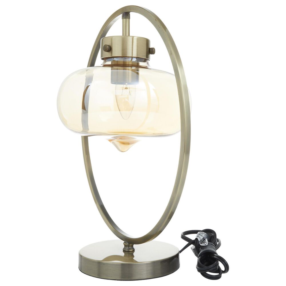 Maple and Jade LED Rotary Socket Table Lamp in Gold, , large