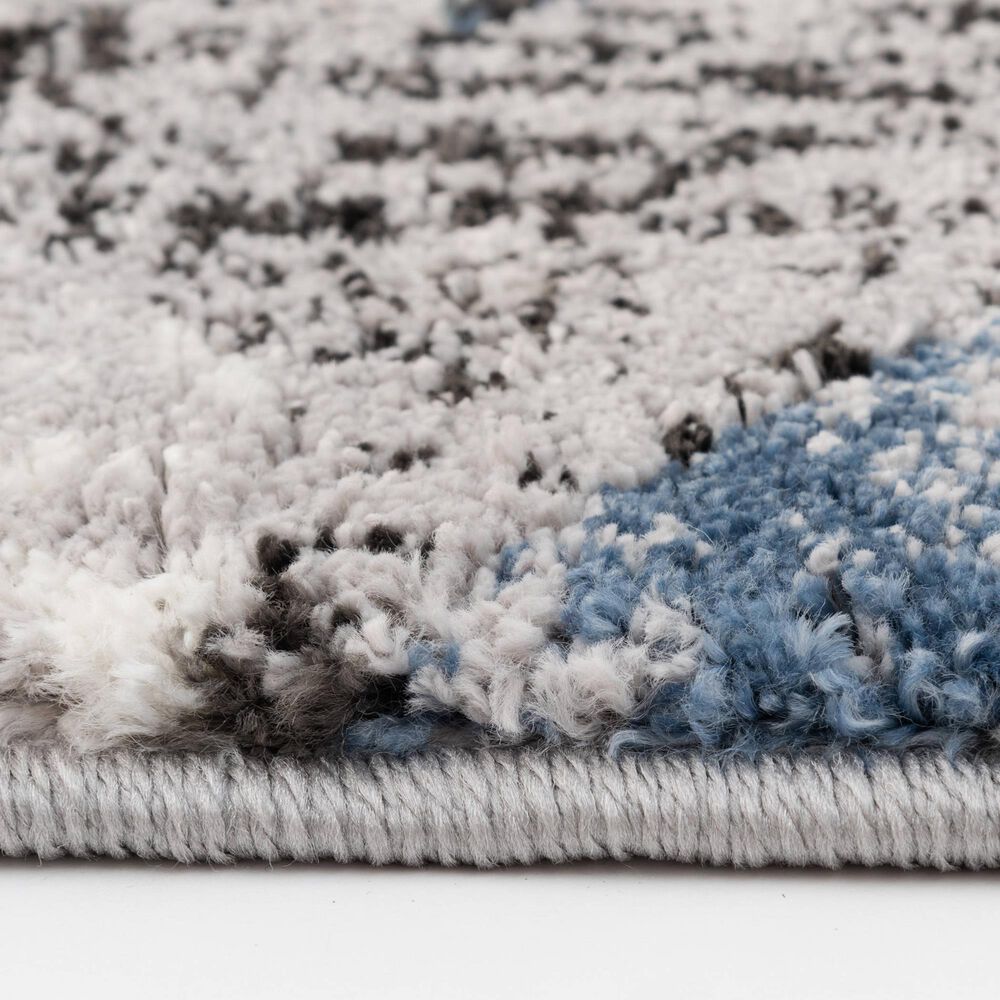 Central Oriental Structures Torrent Neola 5&#39; x 7&#39;6&quot; Cloud and Metal Area Rug, , large