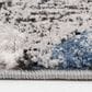 Central Oriental Structures Torrent Neola 5" x 7"6" Cloud and Metal Area Rug, , large