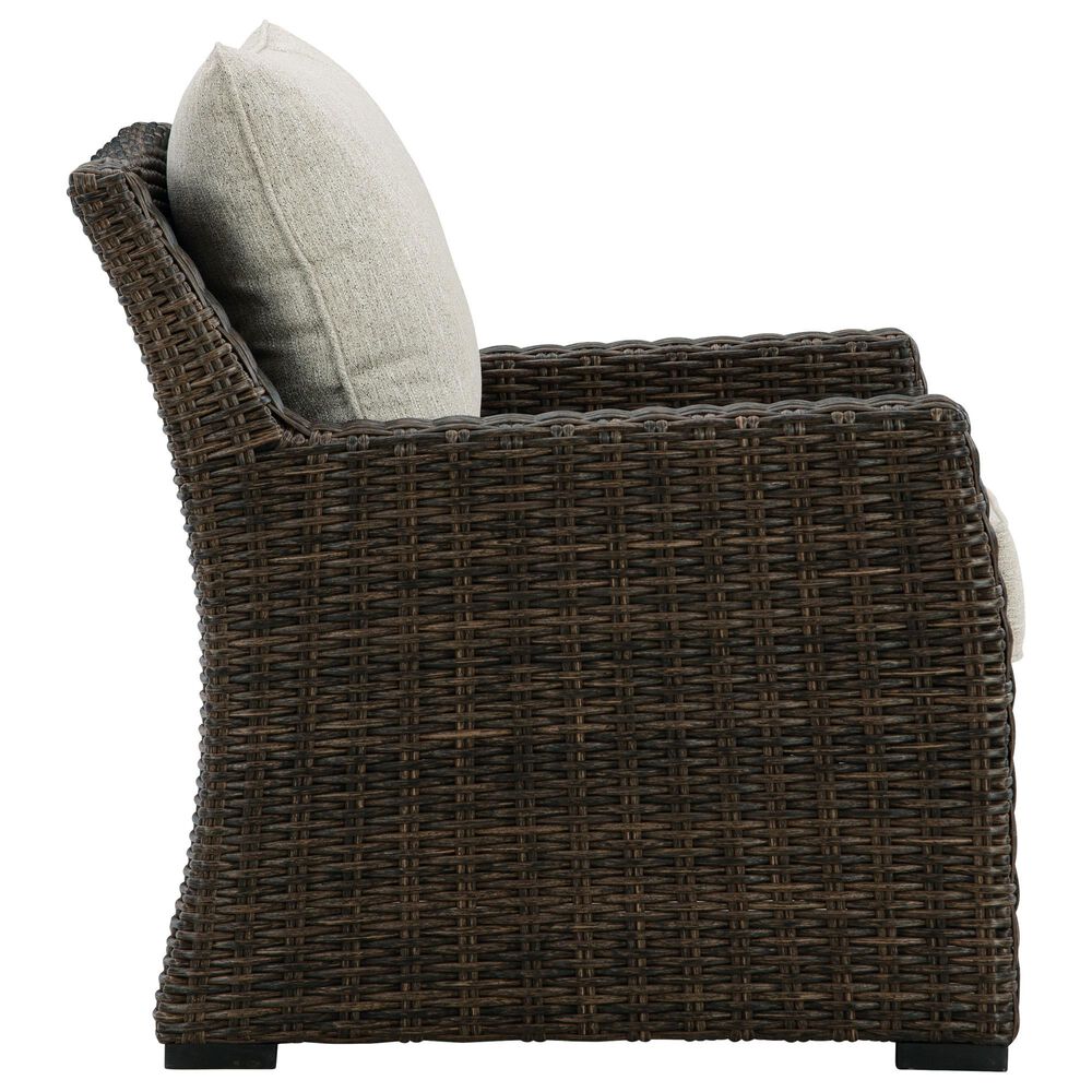 Ashley Brook Ranch Outdoor Lounge Chair in Brown, , large