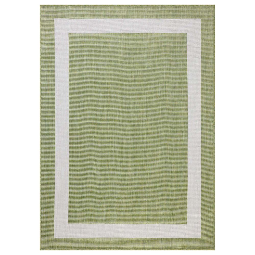 Loloi Easton Green and Ivory 5&#39;3&quot; x 7&#39;6&quot; Indoor/Outdoor Area Rug, , large