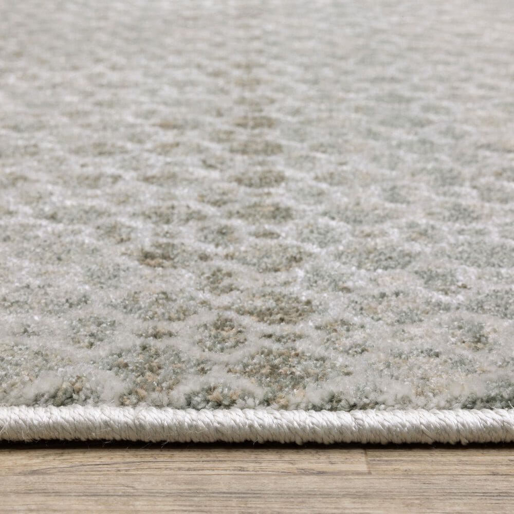 Oriental Weavers Mallory MAL04 Grey and Blue 2'3" x 7'6" Runner, , large