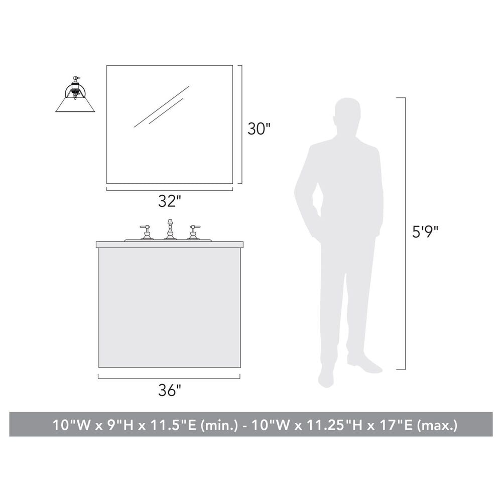 Golden Lighting Orwell 1-Light Wall Sconce in Pewter and Chrome, , large