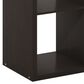 HOMLUX 2-Cube Reversible Open Back Bookshelf in Dark Oak, , large