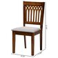 Baxton Studio Genesis Side Chair with Grey Cushion in Walnut Brown (Set of 2), , large