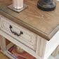Ashley Realyn Vanity with Mirror and Stool in Chipped White and Brown, , large
