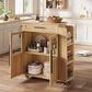 GARVEE Kitchen Island Cart with Storage in Natural, , large