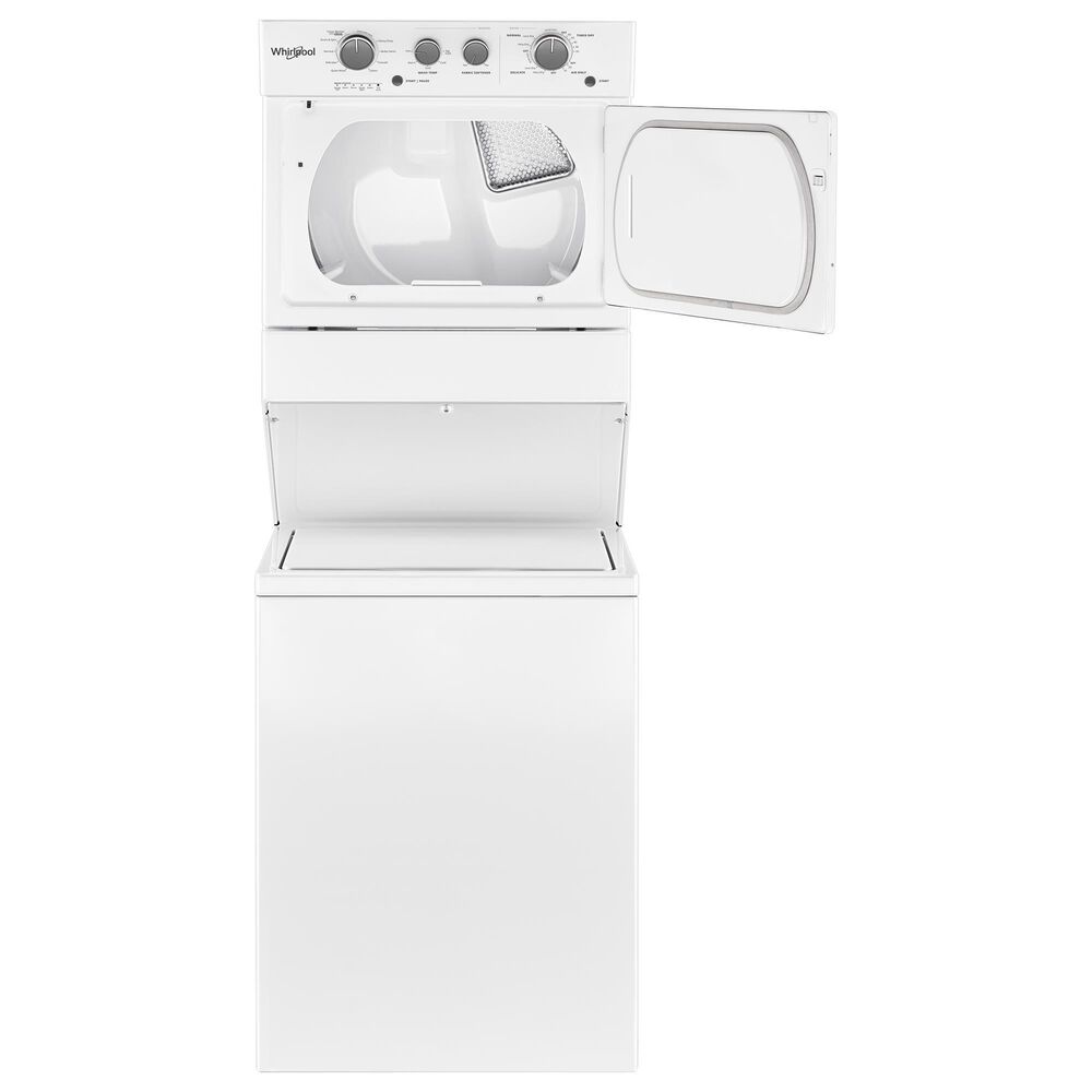 Whirlpool 3.5 Cu. Ft. Long Vent Gas Stacked Laundry Center in White