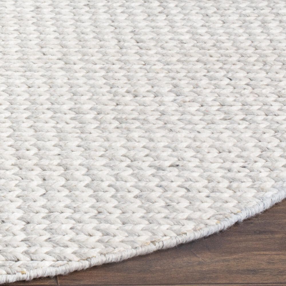 Safavieh Natura 6&#39; Round Ivory and Silver Area Rug, , large