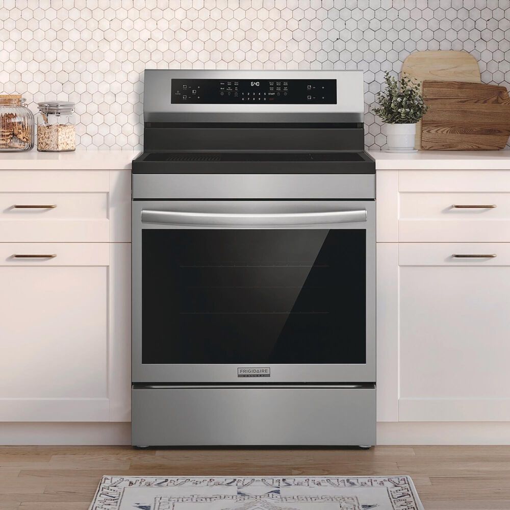 Frigidaire Gallery 2-Piece Kitchen Package with 5.3 Cu. Ft. Freestanding Induction Range and 30" Over-The-Range Microwave in Stainless Steel, , large