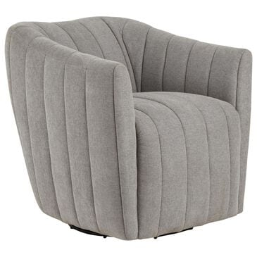 LumiSource Finley Swivel Accent Chair in Taupe, , large