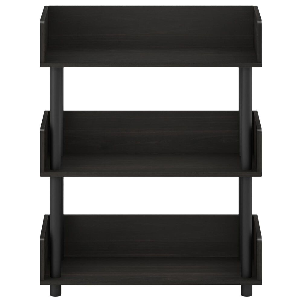 HOMLUX Turn-N-Tube 3-Tier Open Display Storage Bookshelf in Espresso, , large