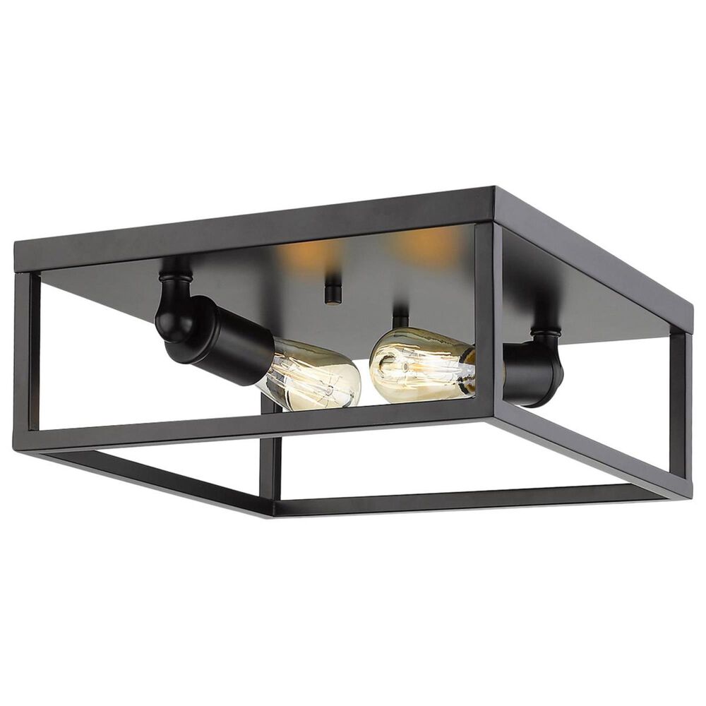 Golden Lighting Wesson Flush Mount in Black, , large