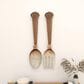 Maple and Jade 38" x 8" Farmhouse Kitchen Utensils Wall Decor in Brown and Silver (Set of 2), , large