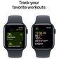 Apple Watch SE GPS 40mm Midnight Aluminum Case with Midnight Sport Band - M/L, , large