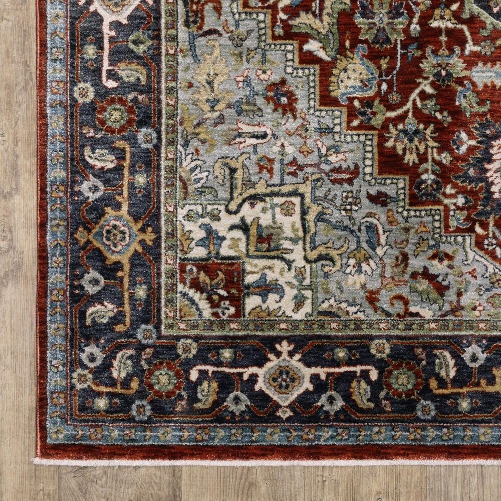 Oriental Weavers Eliana ELI11 Red and Blue 2&#39;3&quot; x 7&#39;6&quot; Runner, , large