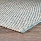 L&R Resources Bleached Naturals 81436 7"9" x 9"9" Bleach, Blue and Ivory Area Rug, , large