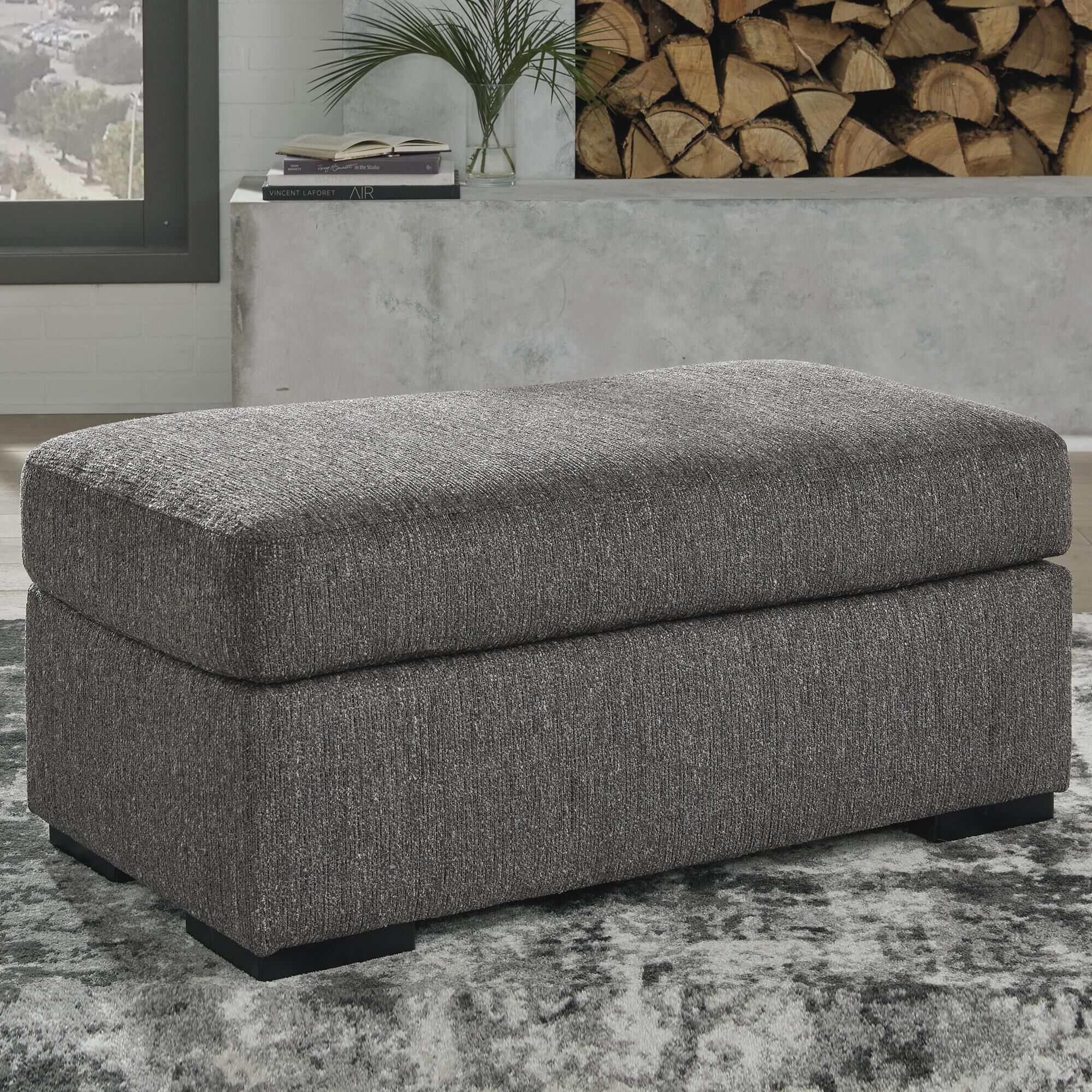 Ashley Gardiner Ottoman in Pewter